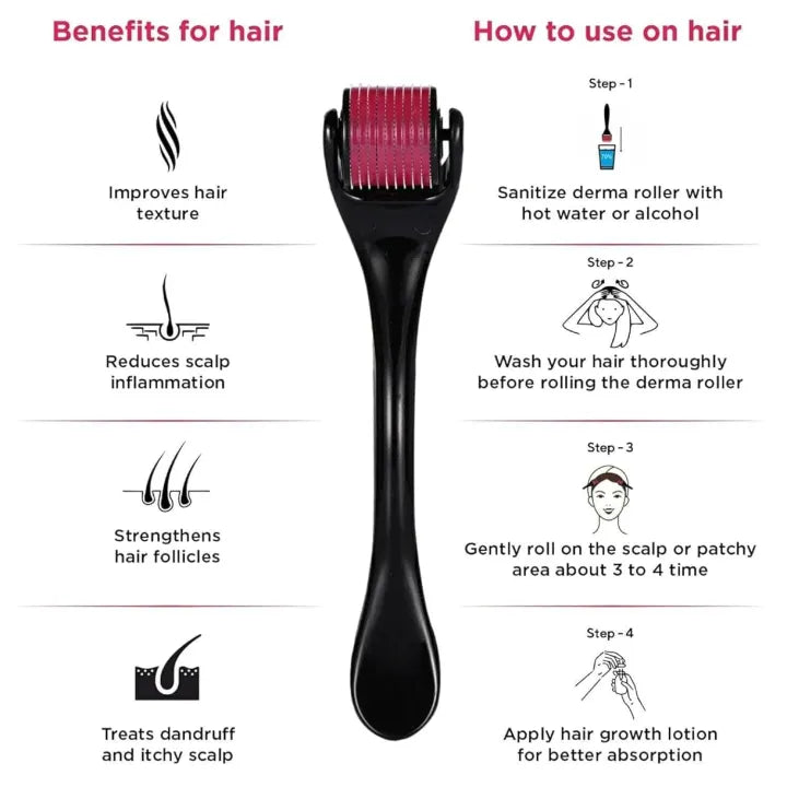 Derma Roller for Facial Body Hair Growth